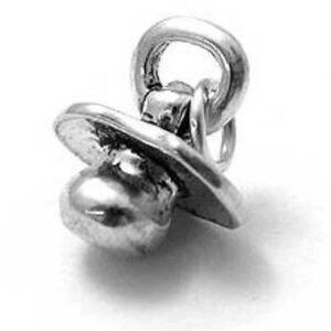 PACIFIER CHARM IN STERLING SILVER